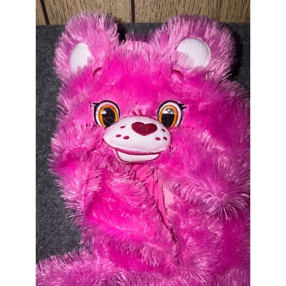 Care Bears Cheer Bear Adult Costume Pink Furry Rainbow Halloween one piece Large